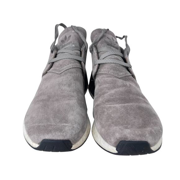 adidas Boost Running Shoes Men's 8.5 Gray Suede Athletic‎ Lace Up Low Top 675001 - Picture 5 of 11